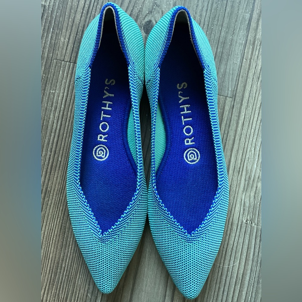 Rothy’s The Point Aquamarine 7